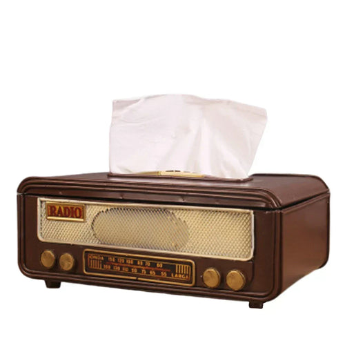 Retro Radio Tissue Box β Paper Towel Holder for Home, Bar & Office