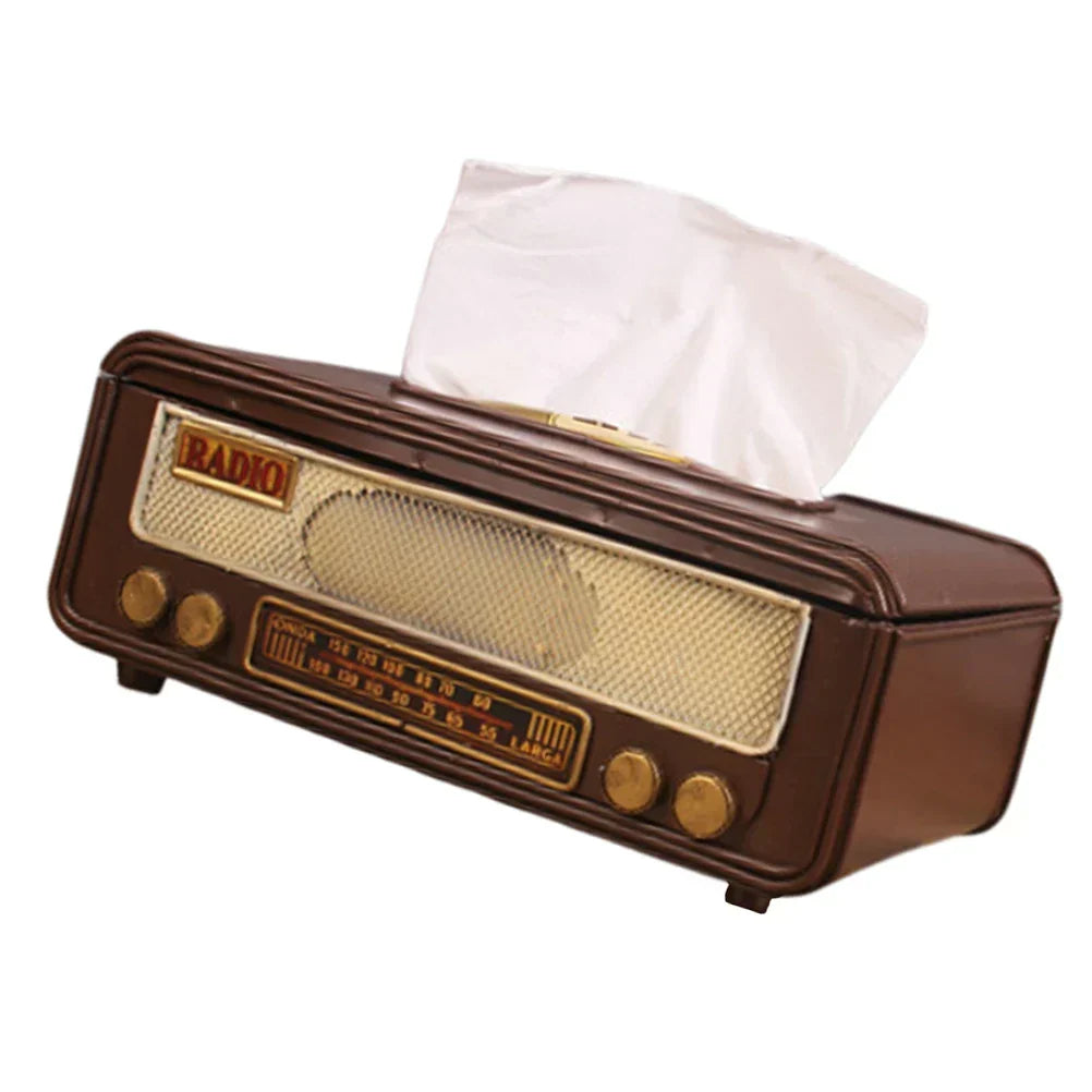Retro Radio Tissue Box β Paper Towel Holder for Home, Bar & Office