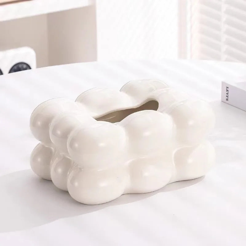 Ceramic Drawer-style Tissue Box, Marshmallow Napkin Holder, Suitable For Table Storage