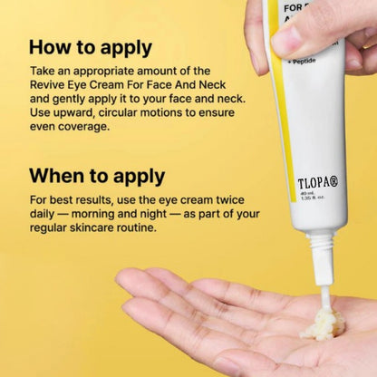[TLOPA®] Revitalizing Eye Cream, Nourishing And Moisturizing Eye Cream, Brightening, Hydrating And Moisturizing Eye Cream 40ml, Suitable For Sensitive Skin