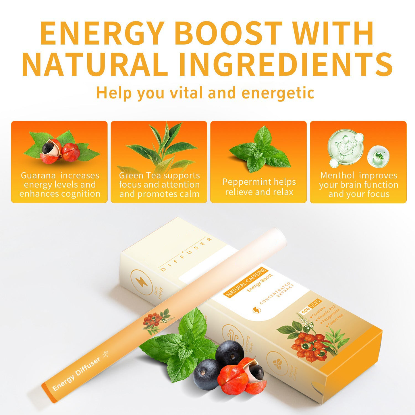Breathe Bliss™ Energy Herbal Aromatherapy Soothing Stick – Quit smoking, clear your lungs, boost energy, and relieve stress!