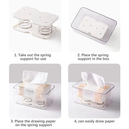 Paper Towel Box Spring Bracket, Automatic Paper Box Bottom Bracket Double Spring Lifting Bracket