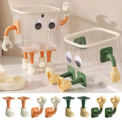 2Pcs DIY Tissue Box Decoration Feet, Self-adhesive Trash Can Hand Hook, Decorations